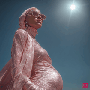 Pregnant Muslim Brown Skin Glam Girl